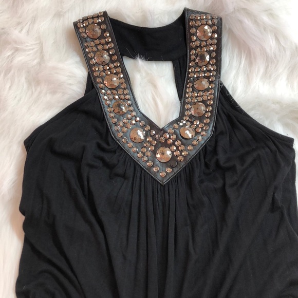 Arden B Embellished v-neck top - Picture 1 of 7